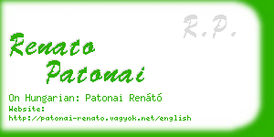 renato patonai business card